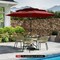 Outdoor 10 Feet Solar Umbrella with LED Lights and Adjustable Tilt for Perfect Shade